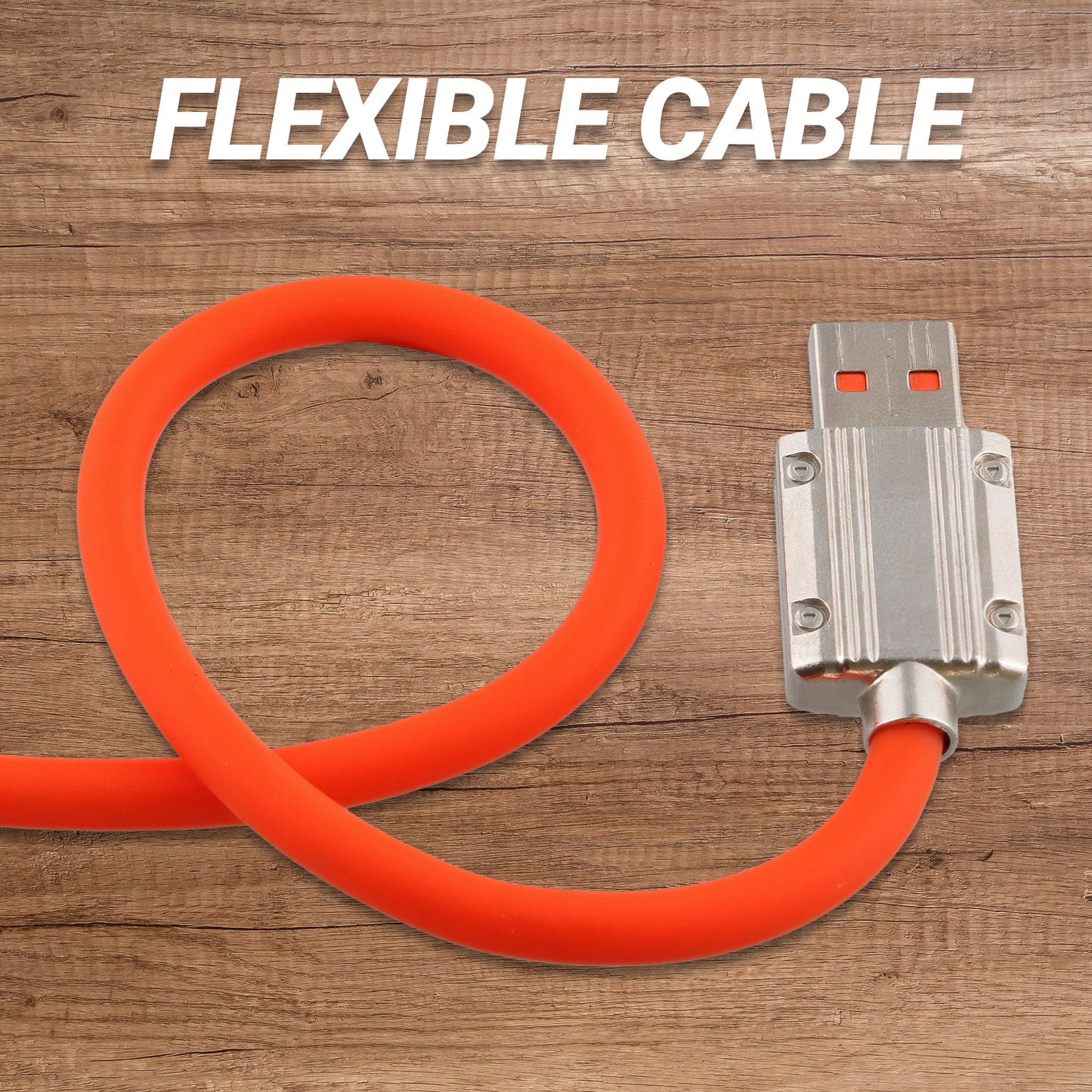 6FT Rugged 3-in-1 USBA Cable, Micro-USB, USB-C, & 8PIN, Mobile Device Charging