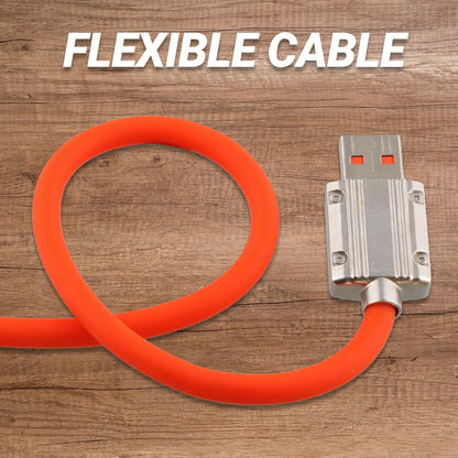 6FT Rugged 3-in-1 USBA Cable, Micro-USB, USB-C, & 8PIN, Mobile Device Charging