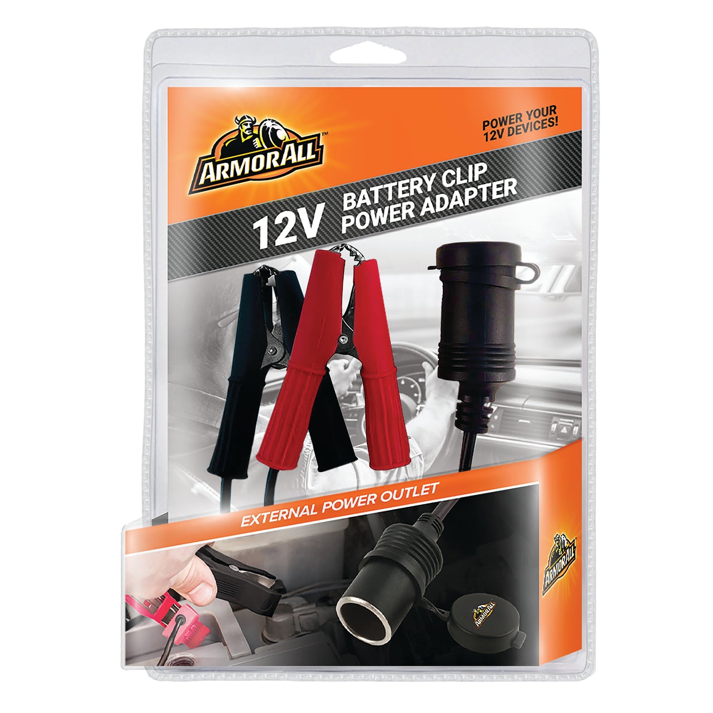 4ft Heavy Duty Cord 12V Battery Clip Power Adapter