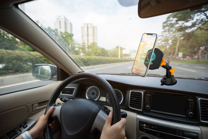 10W Wireless Magnetic Charging Suction Phone Mount, Turns 360 Degrees, USB Cable Included