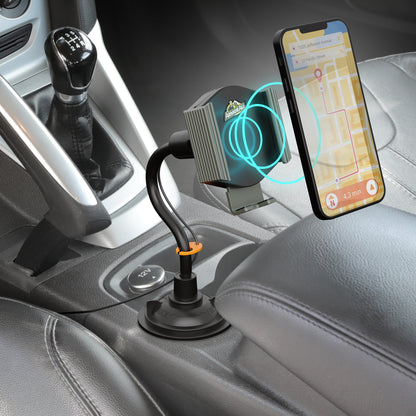 10W Wireless Charging QI-Enabled Gooseneck Cup Holder Phone Mount